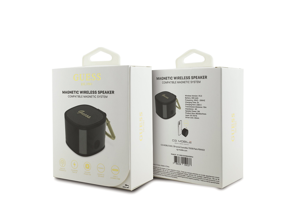 Enceinte Bluetooth Guess Magsafe 5W - Noire
