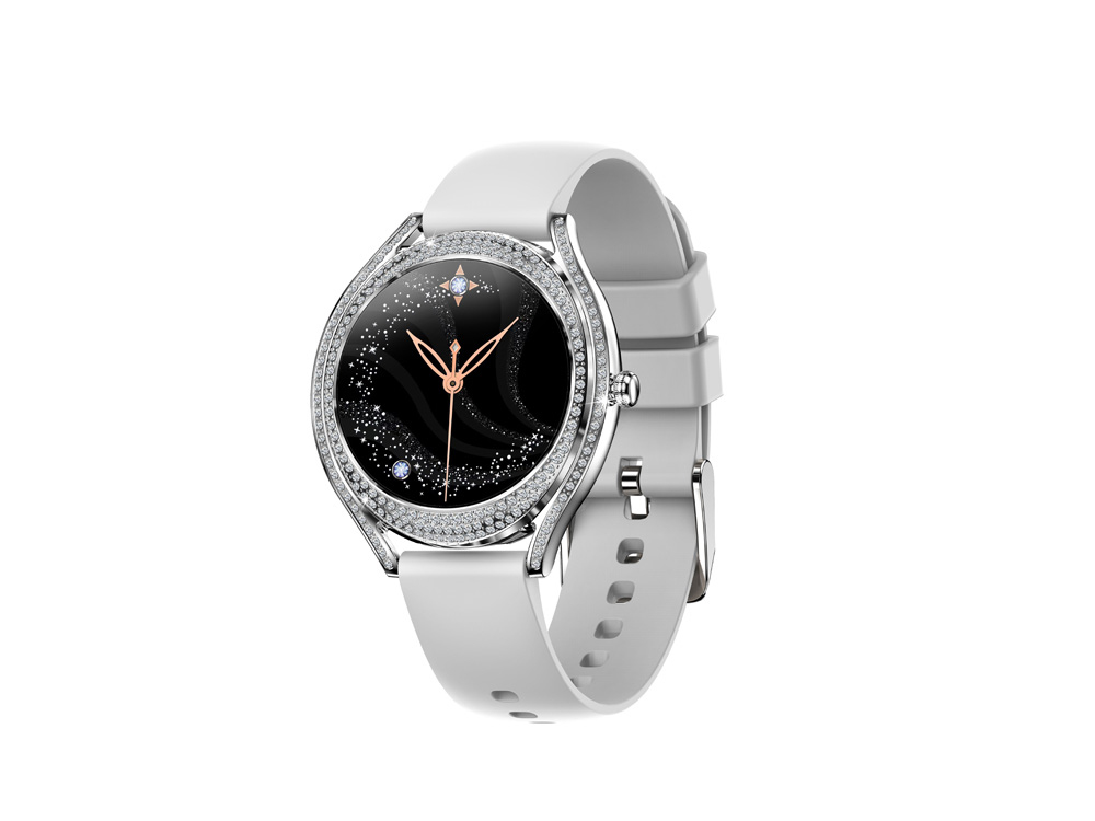Montre connectée EKO-Diamond - Coloris Blanc (Bracelet en silicone)