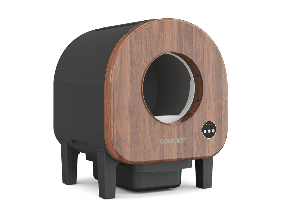 Litière auto-nettoyante 65L Wifi avec caméra HD - Modèle Igloo - Coloris Noir