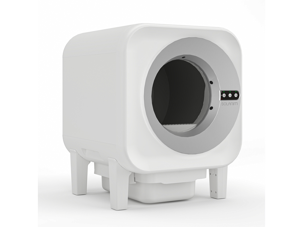 Litière auto-nettoyante 65L Wifi avec caméra HD - Modèle Cocoon - Coloris Blanc
