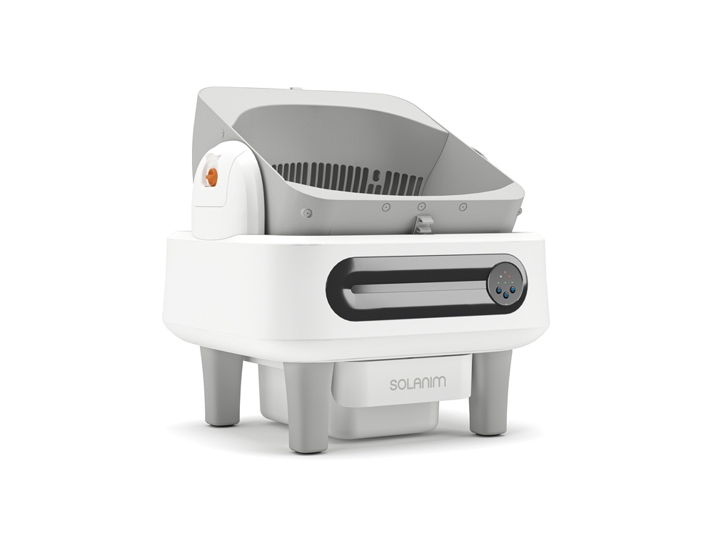 Litière auto-nettoyante 75L Wifi - Modèle Cubair - Coloris Blanc