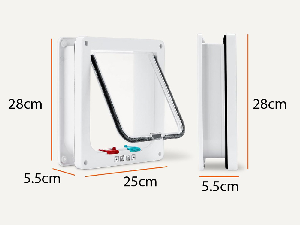 Chatière 4 voies - Modèle SafeFlap Classic - Taille XL - Coloris Blanc