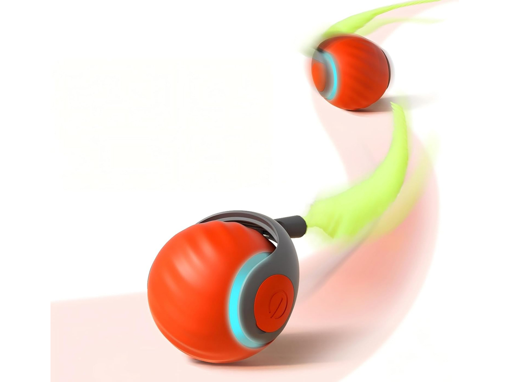 Jouet interactif à 2 vitesses rechargeable et lumineux - Coloris Orange