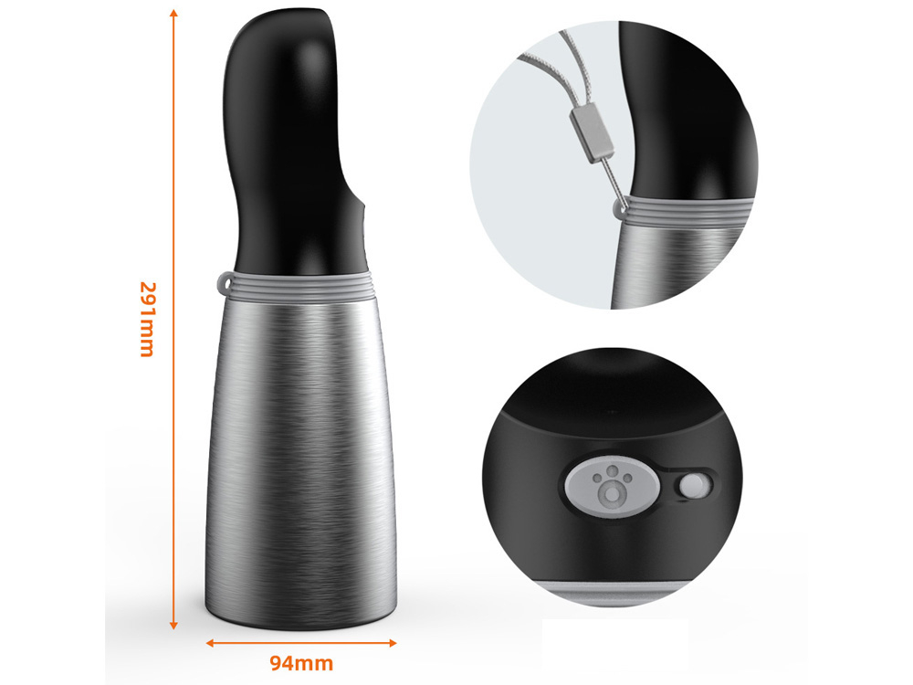 Gourde thermo en inox 304 pour animaux 700 ml - Modèle GDX01