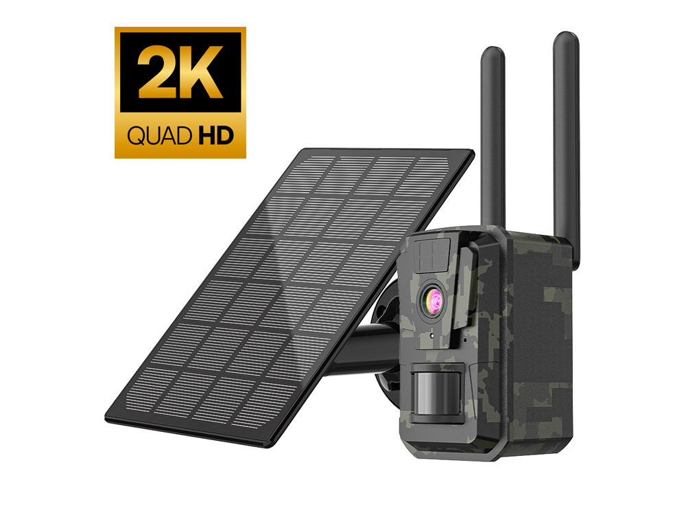 Caméra IP66 2K 4G solaire infrarouge