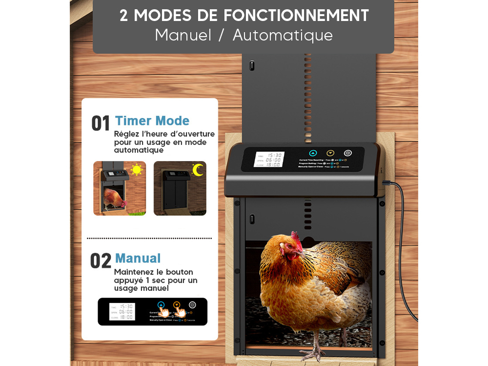Porte automatique poulailler