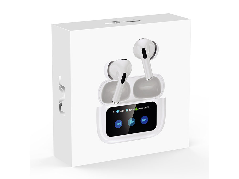 Écouteurs TWS Bluetooth avec écran LCD - Coloris Blanc