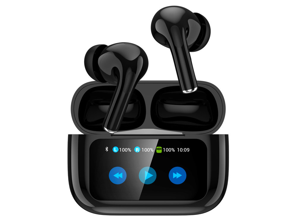 Écouteurs TWS Bluetooth avec écran LCD - Coloris Noir