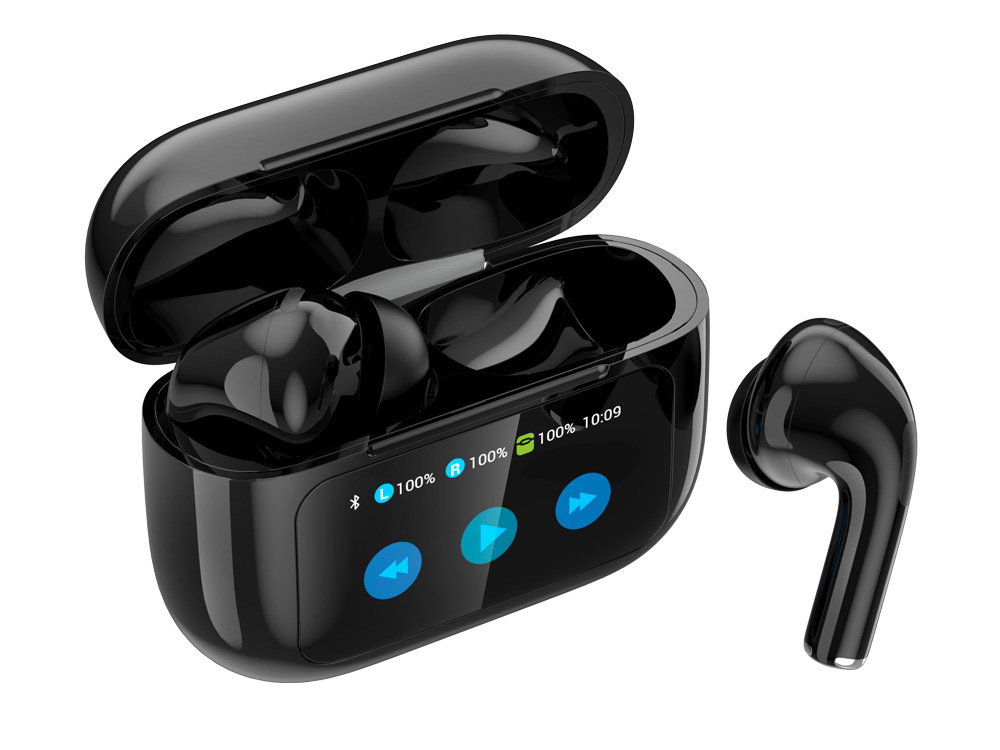 Écouteurs TWS Bluetooth avec écran LCD - Coloris Noir