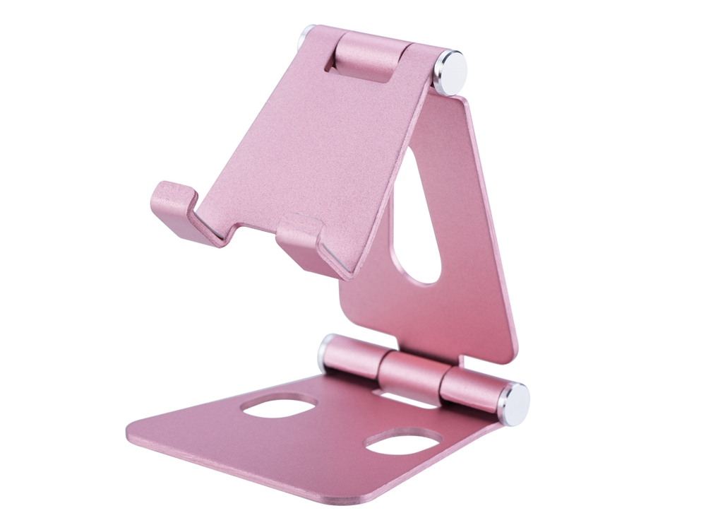 Support de table pliable pour smartphones et tablettes - Rose