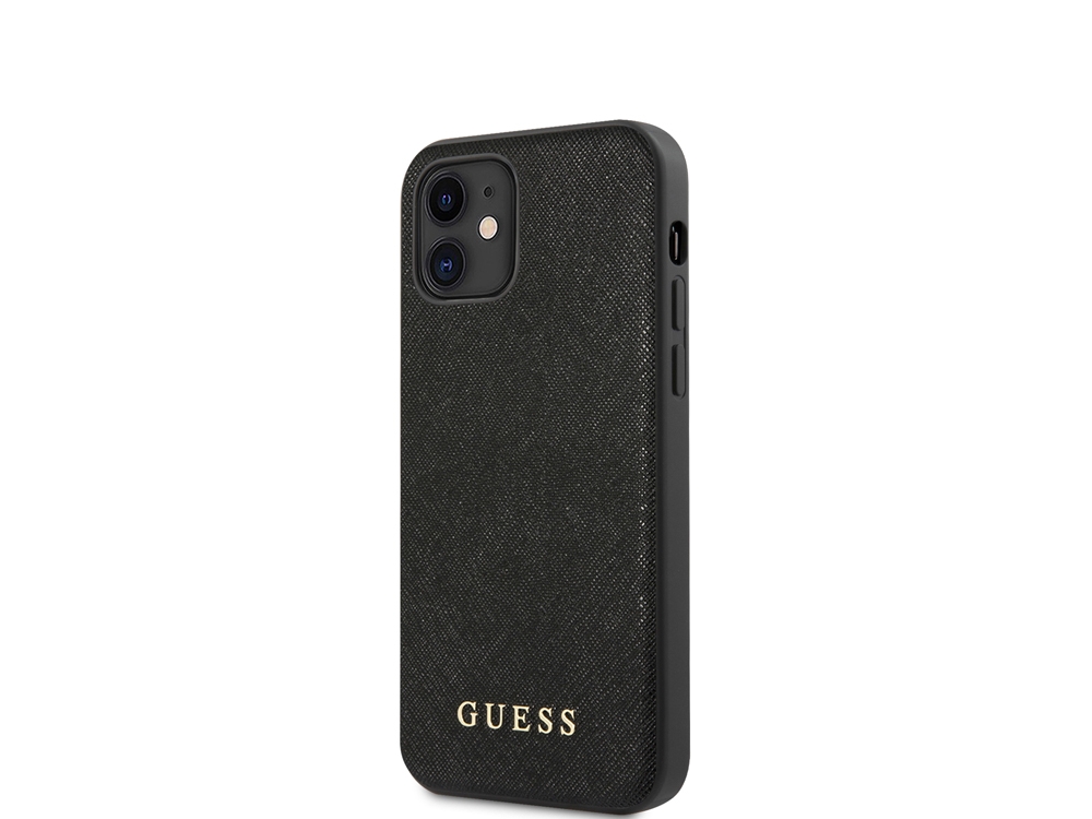 Coque Guess Saffiano pour iPhone 12 Mini - Noire