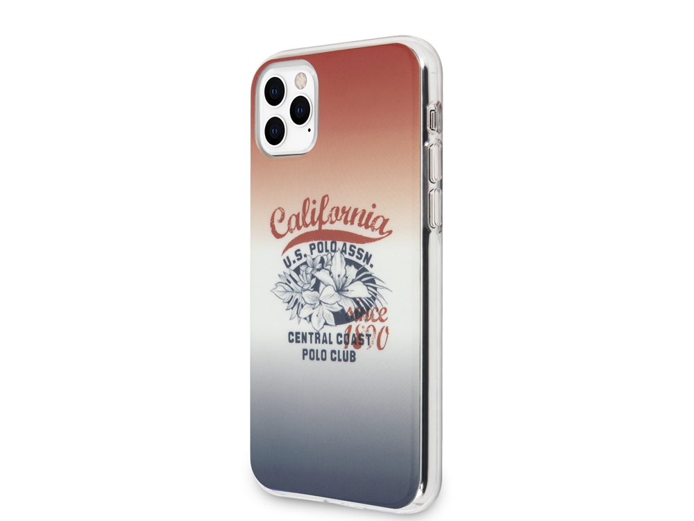 Coque U.S Polo ASSN. California Central Coast pour iPhone 11 Pro - Bleue et Rouge