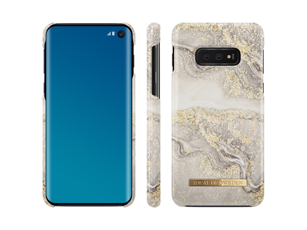Coque Ideal of Sweden Fashion Sparkle Marble pour Samsung Galaxy S10 edge - Greige