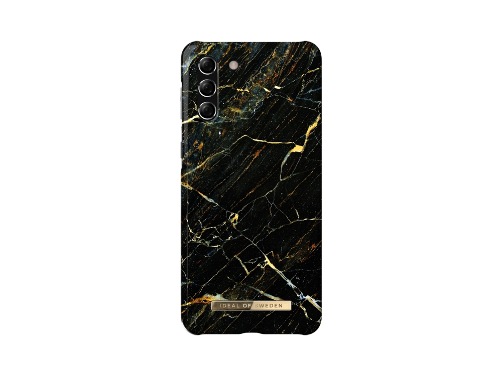 Coque Ideal of Sweden Fashion Port Laurent Marble pour Samsung Galaxy S21+ - Or/Noire intense