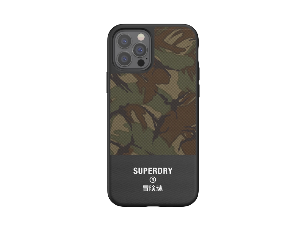 Coque Superdry Canvas pour iPhone 12 et iPhone 12 Pro - Army