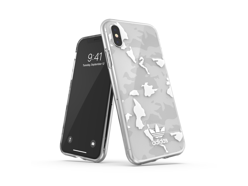 Coque Adidas Originals Camo Trefoil pour iPhone X et iPhone XS - Blanche