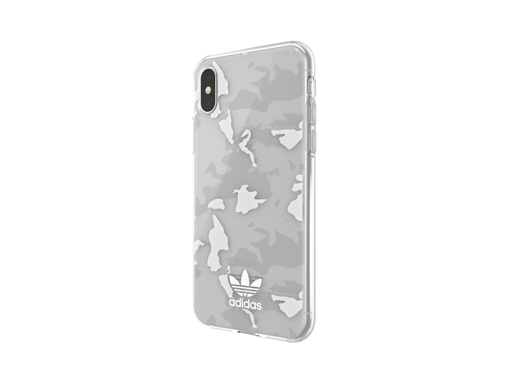 Coque Adidas Originals Camo Trefoil pour iPhone X et iPhone XS - Blanche