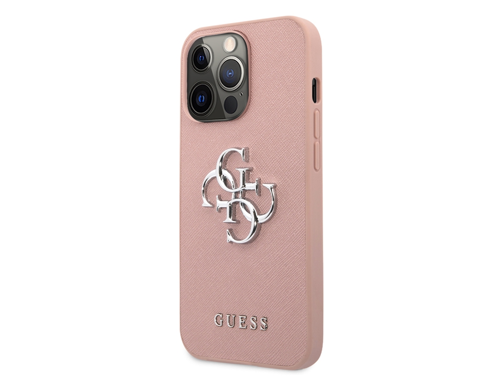 Coque Guess PU Saffiano 4G pour iPhone 13 Pro - Rose