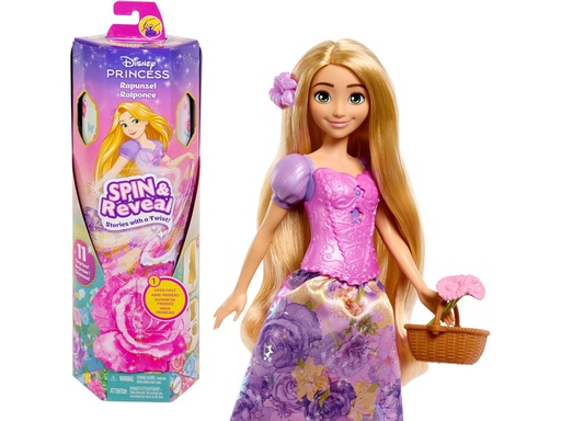 [LJ9689] Mattel Disney Princess - Spin & Reveal - Poupée Raiponce avec accessoires