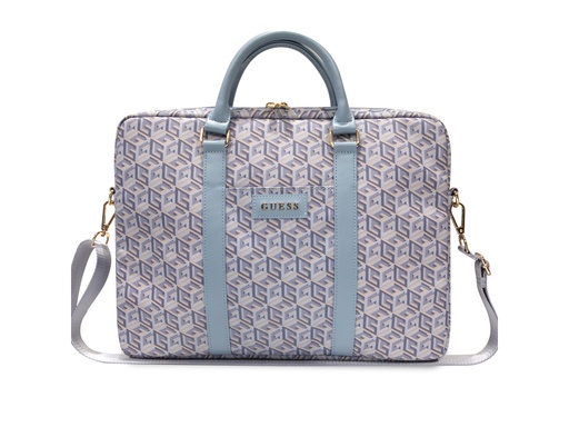 [H19515] Sac d'ordinateur 16'' Guess - Modèle G Cube (Bleu)