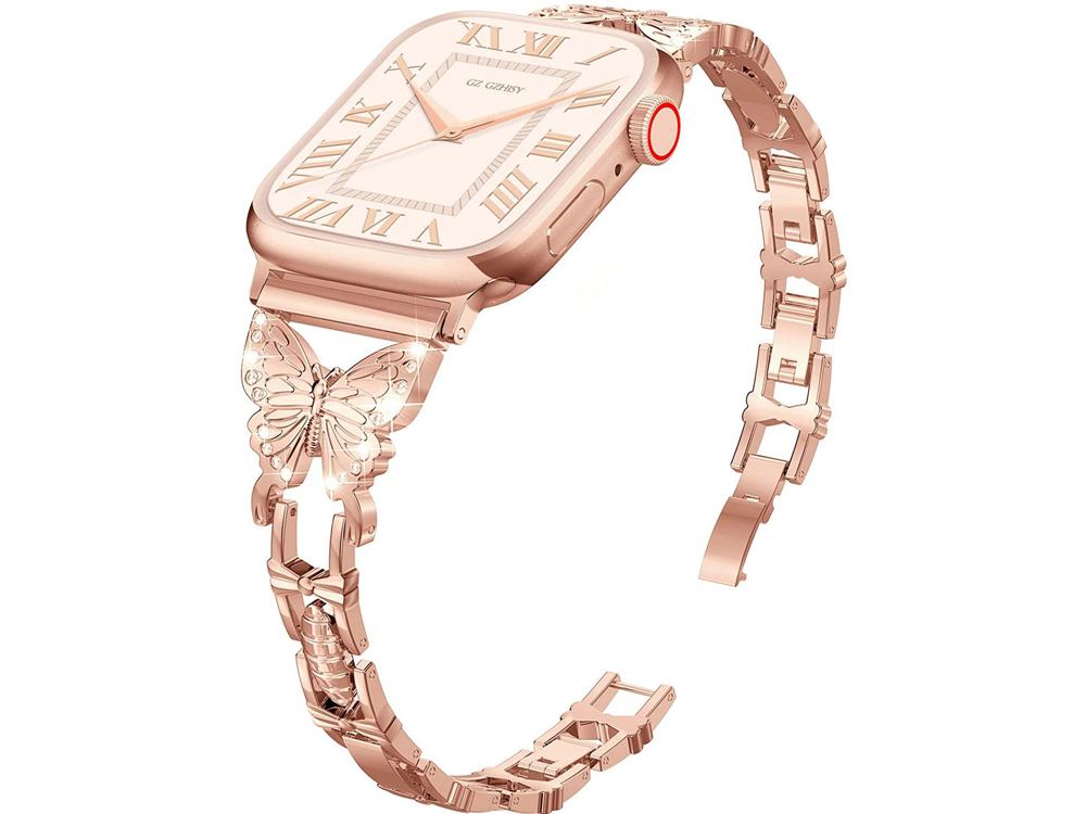 Bracelet en acier inoxydable Butterfly pour Apple Watch 38/40/41mm