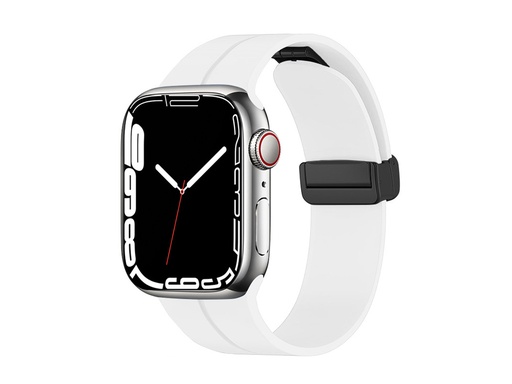 [TTE1045] Bracelet sport à fermeture aimantée pour Apple Watch 42/44 et 45mm (Blanc)