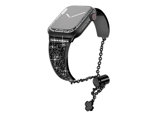 [TTE910] Bracelet Shiny pour Apple Watch 38/40/41mm (Noir)