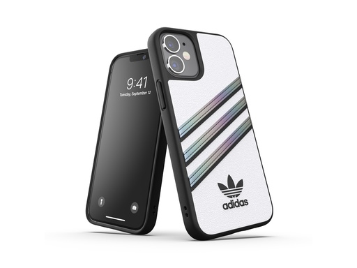 [SX7339] Coque Adidas Originals 3 Stripes pour iPhone 12 Mini (Blanc)