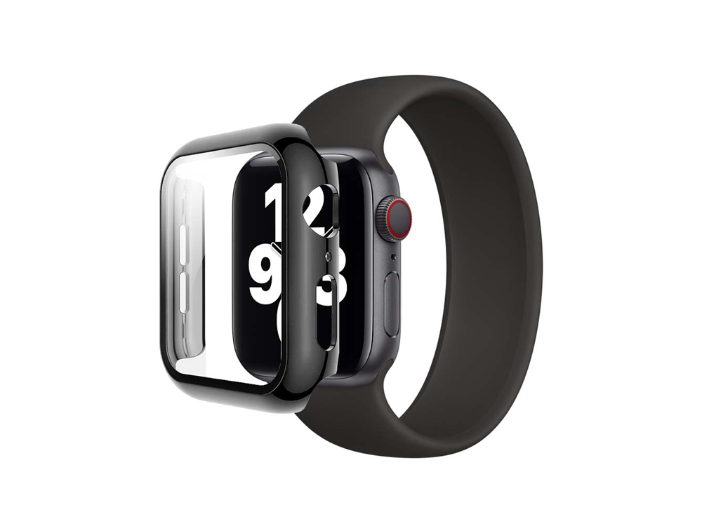Coque de protection intégrale avec verre trempé pour Apple Watch 38mm