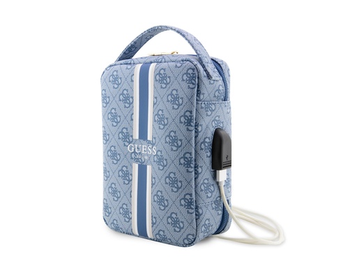 [H20320] Sacoche de voyage USB Guess - Modèle Stripe 4G (Bleu)