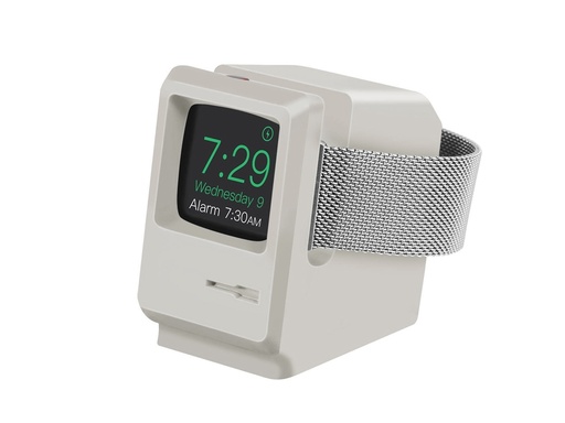 [TTE791] Socle de chargement silicone Vintage pour Apple Watch (Gris)