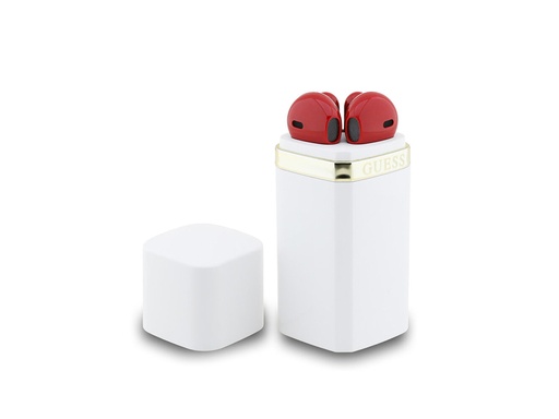 [BR6489] Écouteurs Bluetooth 5.4 Guess Lipstick (Blanc)
