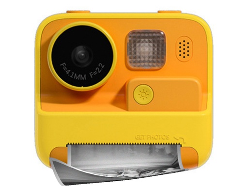 [TK007] Appareil photo numérique enfant avec impression instantanée - Modèle PolaroKid (Jaune)