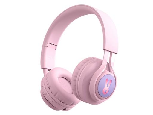 [TK069] Casque audio Bluetooth rétroéclairé - Modèle RabbiX (Rose)