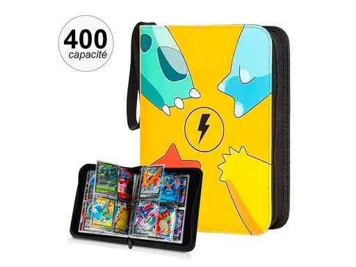 [TK375] Portfolio classeur pour cartes Pokémon - 400 emplacements (Jaune)