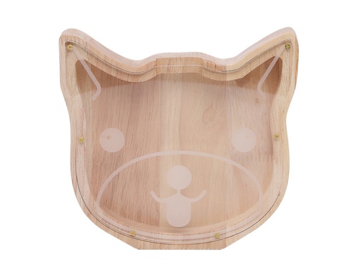 [TK108] Tirelire en bois - Modèle (Chat)