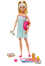 [LJ0899] Barbie Poupée avec chiot et 9 accessoires - Séance au SPA