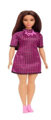 Barbie Fashionistas - Ensemble robe à carreaux et baskets roses