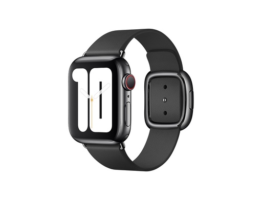 [TTE591] Bracelet en cuir véritable pour Apple Watch 38mm - Noir