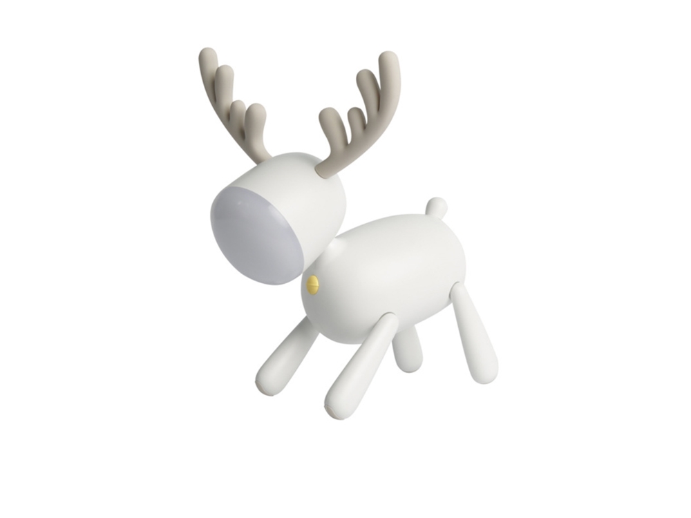 Lampe veilleuse  Art-Déco Renne - Blanche