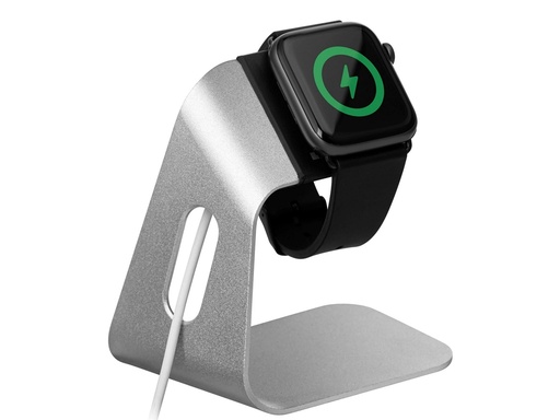 [TTE803] Socle de chargement en acier pour Apple Watch - Argent