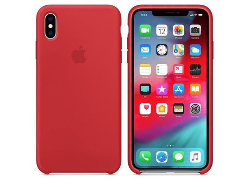 [BR3280] Coque en silicone avec Apple Official pour iPhone XS Max - Rouge