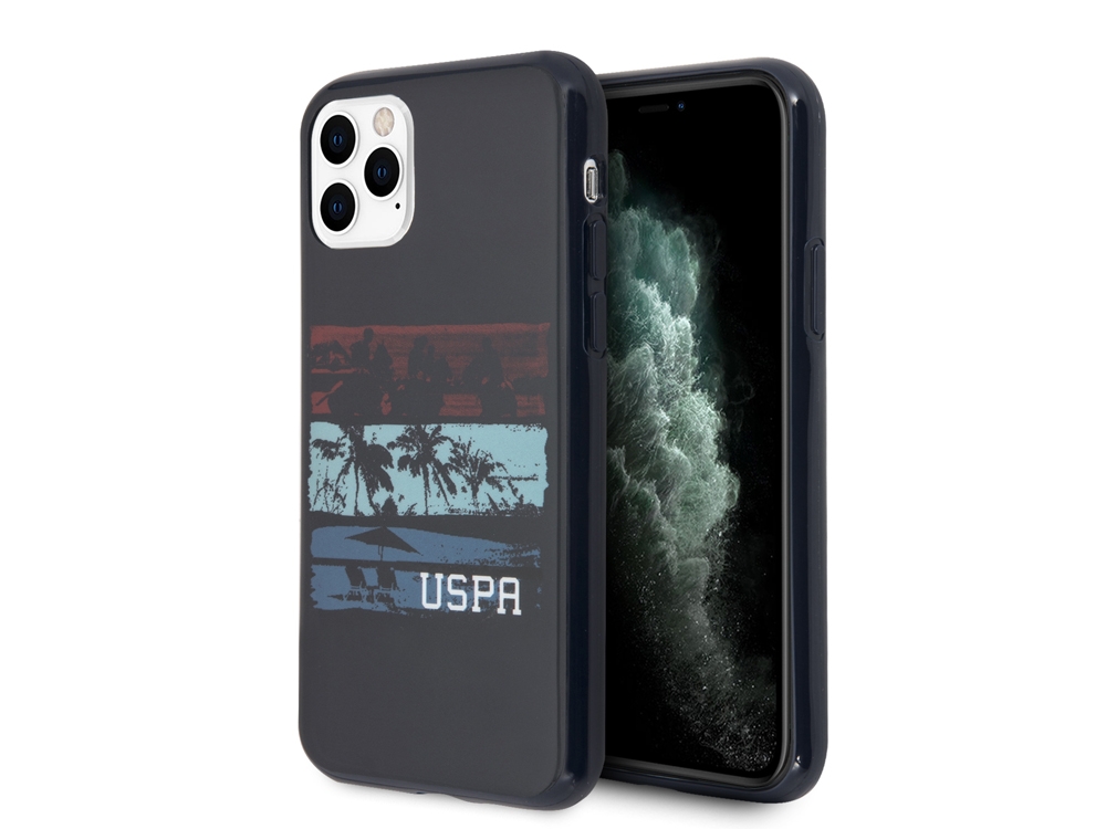 Coque U.S Polo ASSN. Tricolor Summer pour iPhone 11 Pro Max - Marine