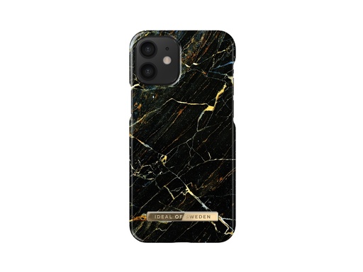 [ID0311] Coque Ideal of Sweden Fashion Port Laurent Marble pour iPhone 12 Mini - Or/Noire intense