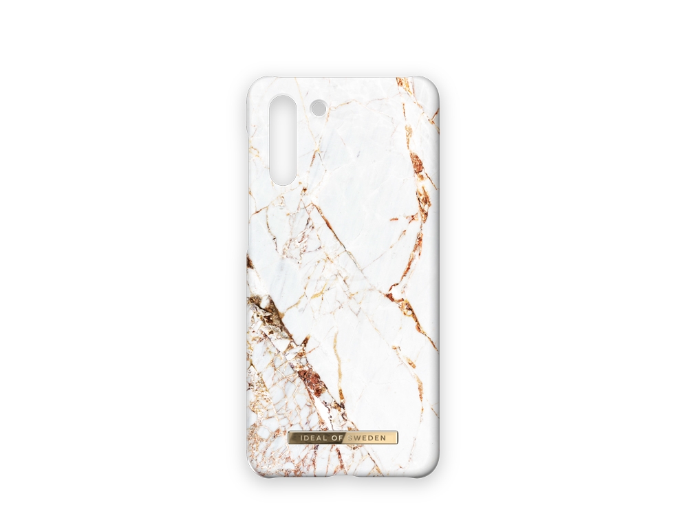 Coque Ideal of Sweden Fashion Carrara Gold pour Samsung Galaxy S21+ - Or/Blanche