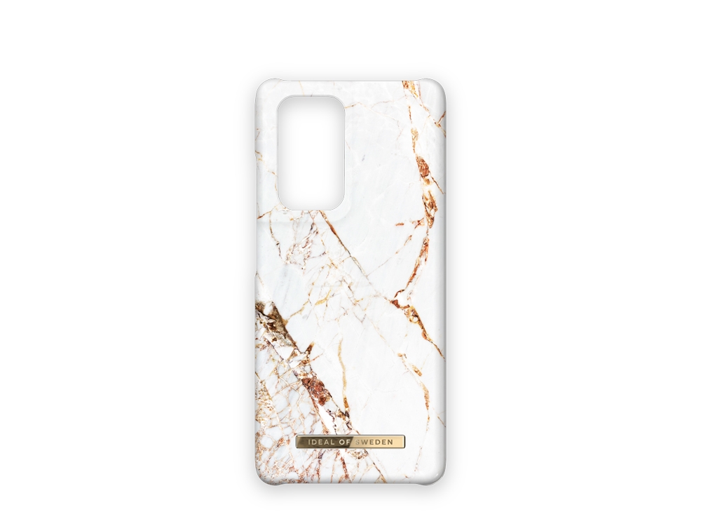 Coque Ideal of Sweden Fashion Carrara Gold pour Samsung Galaxy S21 Ultra - Or/Blanche