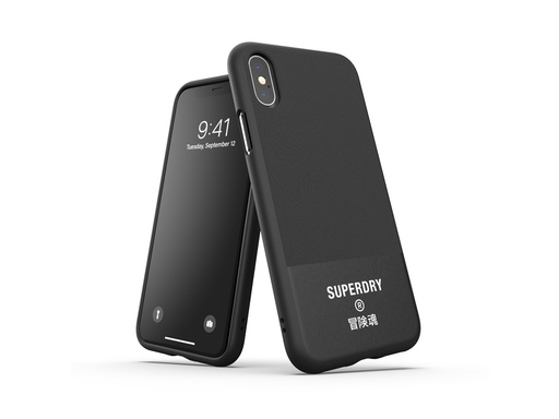 [SX9754] Coque Superdry Canvas pour iPhone X et iPhone XS - Noire