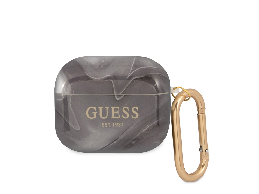 Protection Guess Cover New Marble pour Airpods 3 - Noire