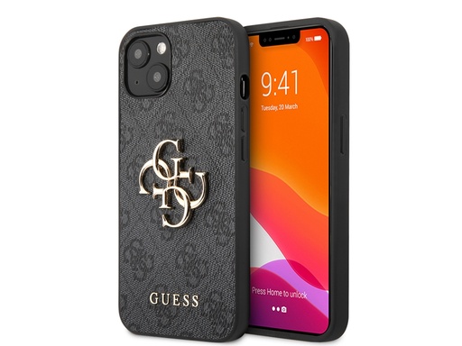 [H4796] Coque Guess PU 4G Big pour iPhone 13 Mini - Grise