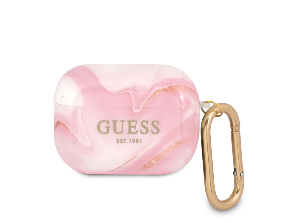 Protection Guess New Marble pour Airpods Pro - Rose